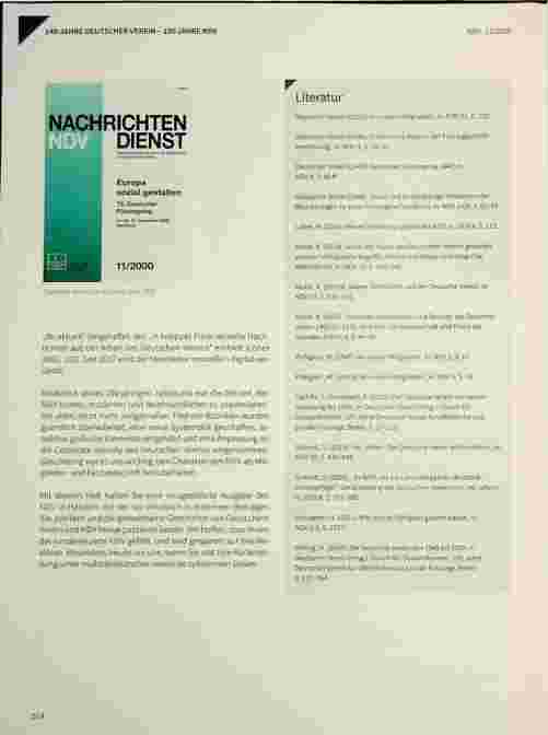 Vorschauseite 5: Deutscher Verein und NDV: ein Streifzug durch die gemeinsame Geschichte
