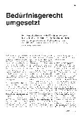 Vorschauseite 1: Bedürfnisgerecht umgesetzt