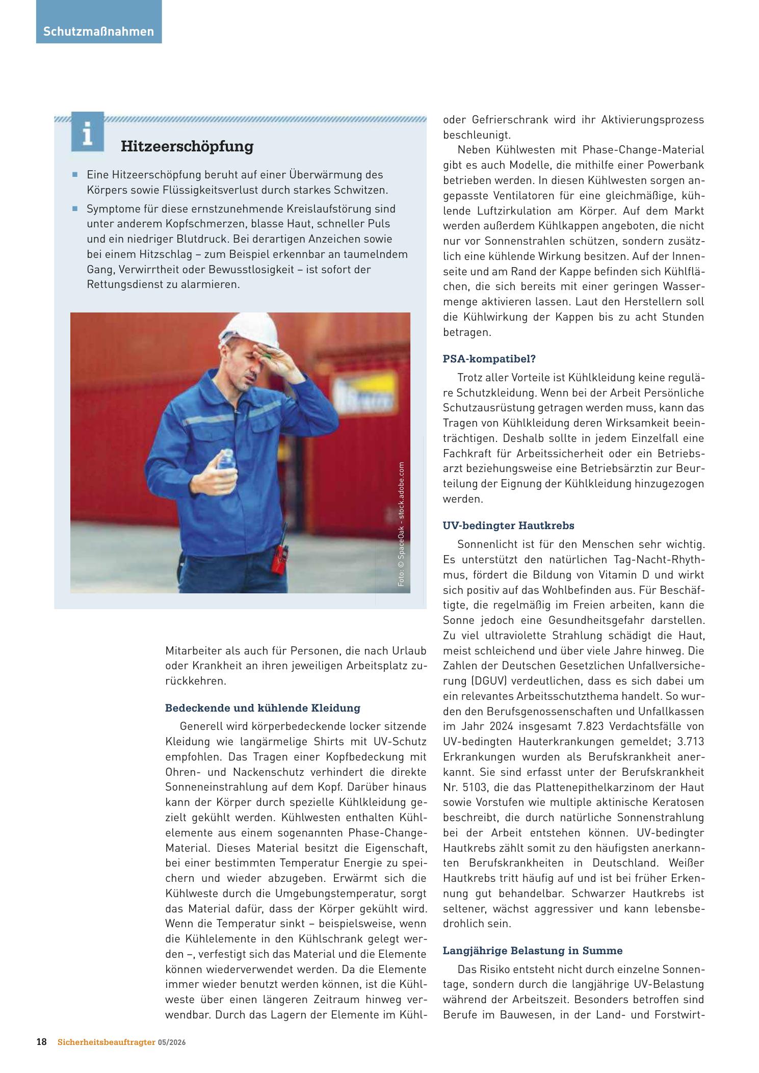 Vorschauseite 3: Auswirkungen des Klimawandels auf den Arbeitsschutz . Zum Handeln gezwungen