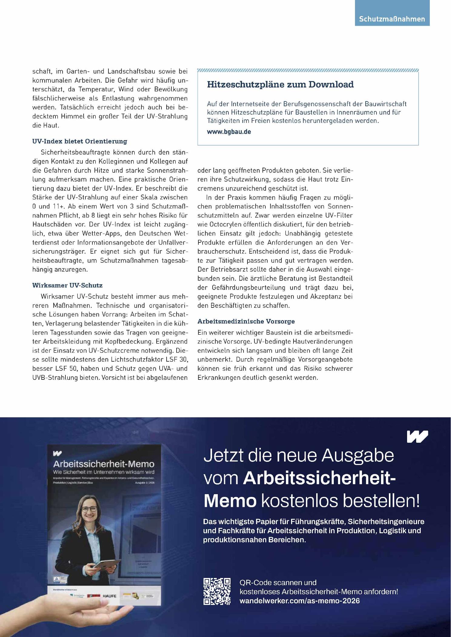 Vorschauseite 4: Auswirkungen des Klimawandels auf den Arbeitsschutz . Zum Handeln gezwungen