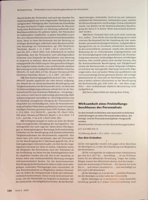 Vorschauseite 1: Wirksamkeit eines Freistellungs beschlusses des Personalrats