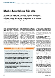 Vorschauseite 1: Mehr Anschluss für alle.