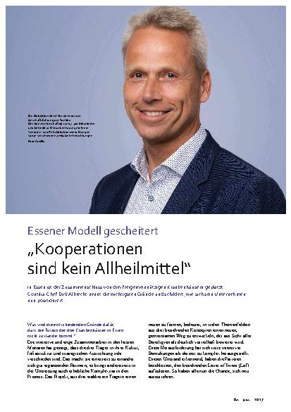 Vorschauseite 1: Essener Modell gescheitert „Kooperationen sind kein Allheilmittel“