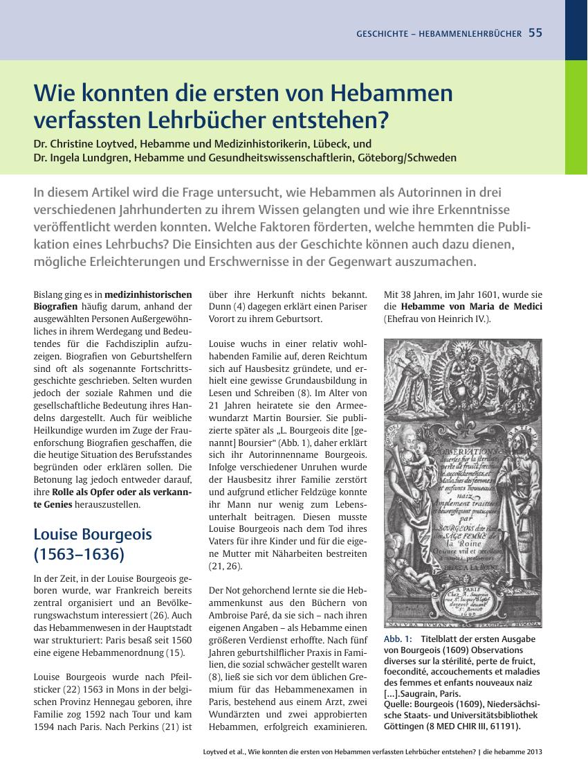 Vorschauseite 1: Wie konnten die ersten von Hebammen verfassten Lehrbücher entstehen?