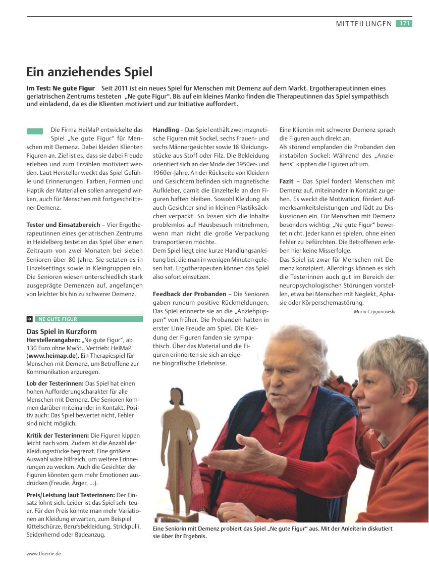 Vorschauseite 1: Ein anziehendes Spiel