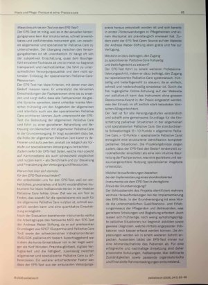 Vorschauseite 3: Bedarfserhebung für spezialisierte Palliative Care mit dem EPS-Test