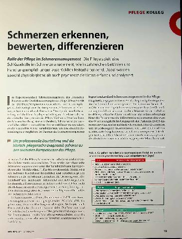 Vorschauseite 1: Schmerzen erkennen, bewerten, differenzieren