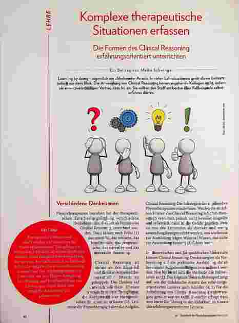 Vorschauseite 1: Komplexe therapeutische Situationen erfassen. Die Formen des Clinical Reasoning erfahrungsorientiert unterrichten.