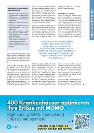 Vorschauseite 2: Neue Leistungsgruppen, verbesserter Prüfablauf Wie der Medizinische Dienst künftig vorgeht und was Kliniken beachten sollten