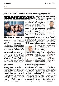 Vorschauseite 1: "Die Initiative ist für uns eine Herzensangelegenheit. "