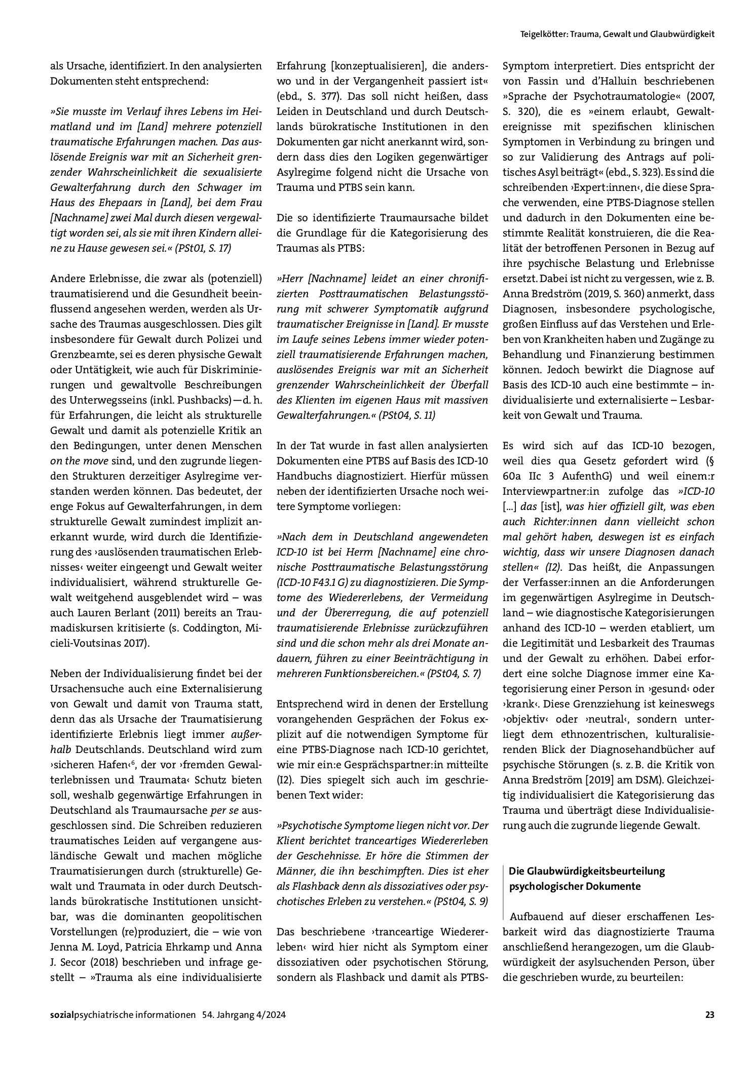Vorschauseite 3: Trauma, Gewalt und Glaubwürdigkeit. Psychologische Dokumente im Asylregime