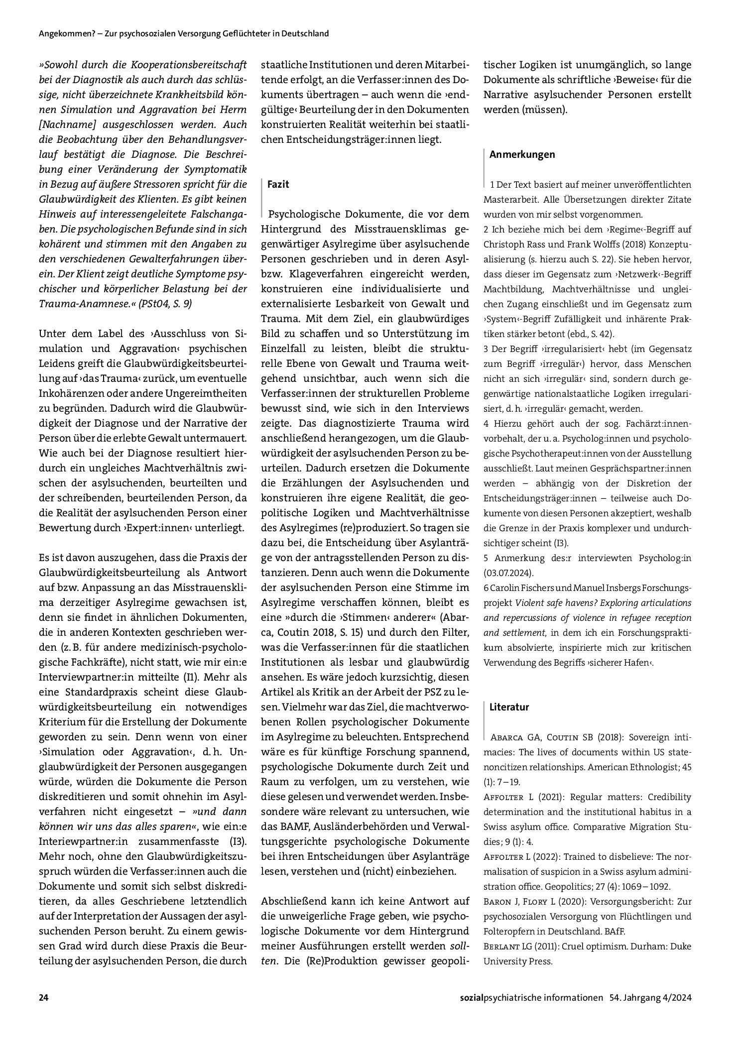 Vorschauseite 4: Trauma, Gewalt und Glaubwürdigkeit. Psychologische Dokumente im Asylregime