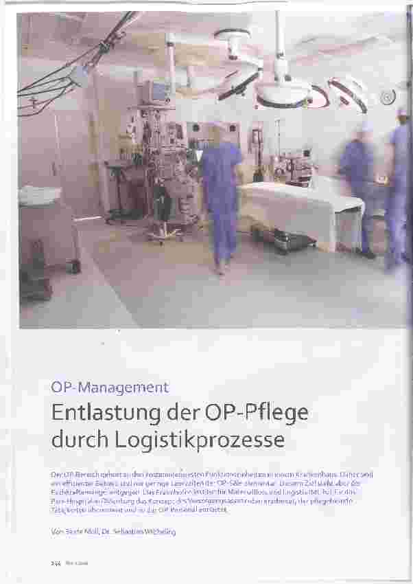 Vorschauseite 1: OP-Management: Entlastung der OP-Pflege durch Logistikprozesse