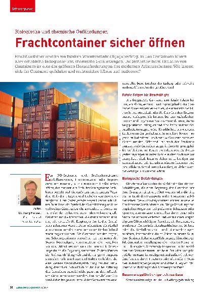 Vorschauseite 1: Biologische und chemische Gefährdungen Frachtcontainer sicher öffnen.