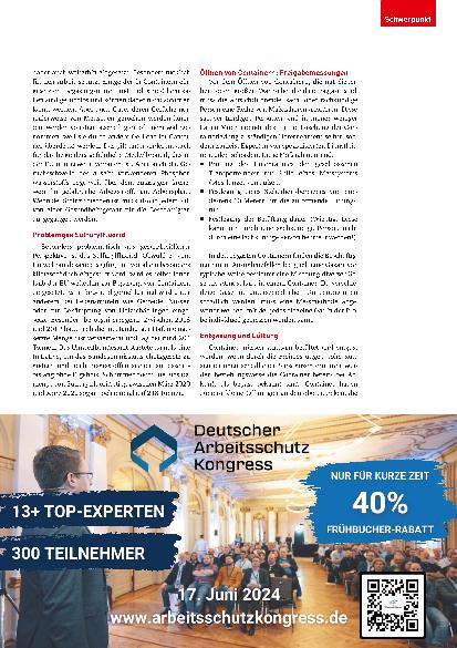 Vorschauseite 2: Biologische und chemische Gefährdungen Frachtcontainer sicher öffnen.