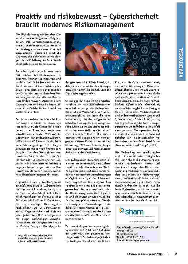 Vorschauseite 1: Proaktiv und risikobewusst – Cybersicherheit braucht modernes Risikomanagement