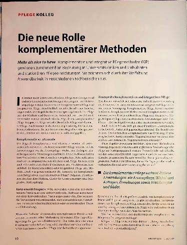 Vorschauseite 1: Die neue Rolle komplementärer Methoden