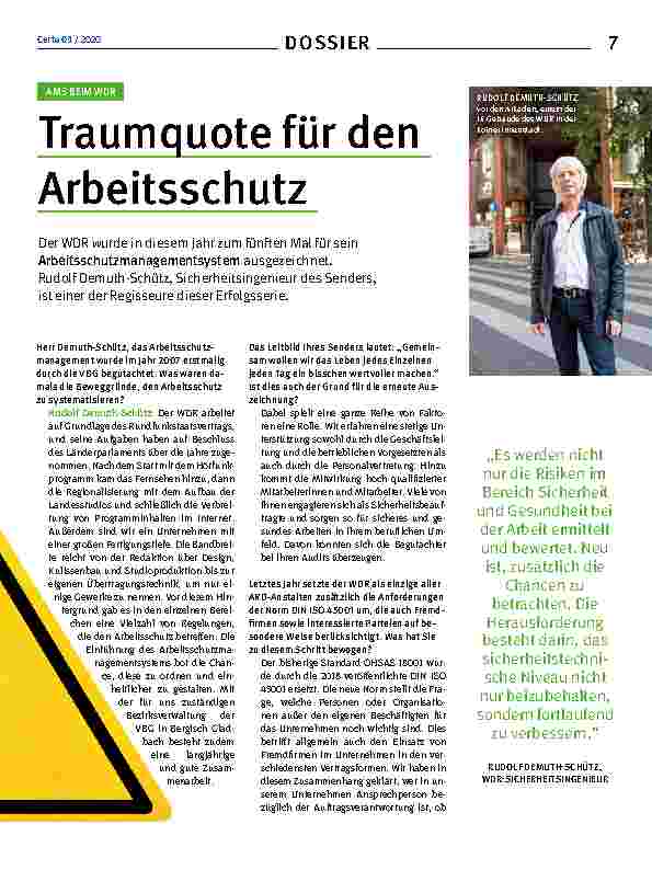 Vorschauseite 1: Traumquote für den Arbeitsschutz