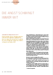 Vorschauseite 1: DIE ANGST SCHWINGT IMMER MIT