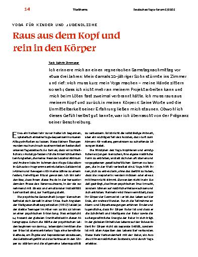 Vorschauseite 1: Raus aus dem Kopf und rein in den Körper