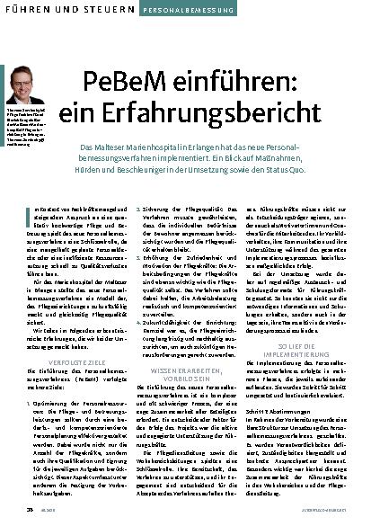 Vorschauseite 1: PeBeM einführen: ein Erfahrungsbericht