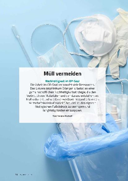 Vorschauseite 1: Mull vermeiden Nachhaltigkeit im OP-Saal