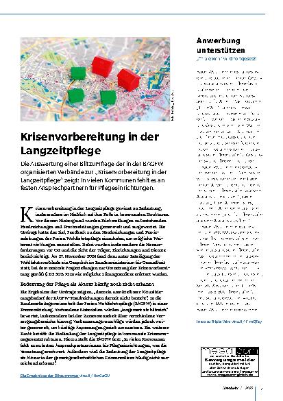 Vorschauseite 1: Krisenvorbereitung in der Langzeitpflege