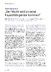 Vorschauseite 1: "Der Markt wird an seine Kapazitätsgrenze kommen."