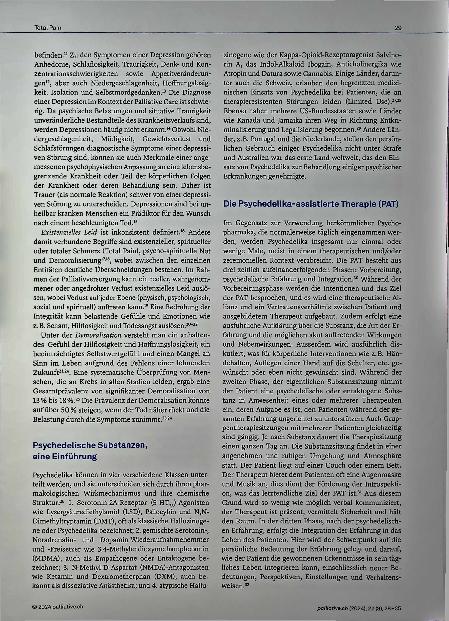 Vorschauseite 2: Psychedelika-assistierte Therapie bei Total Pain am Lebensende: Eine therapeutische Perspektive für die Zukunft?