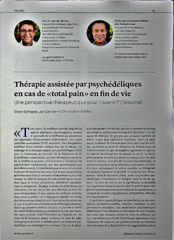 Vorschauseite 6: Psychedelika-assistierte Therapie bei Total Pain am Lebensende: Eine therapeutische Perspektive für die Zukunft?