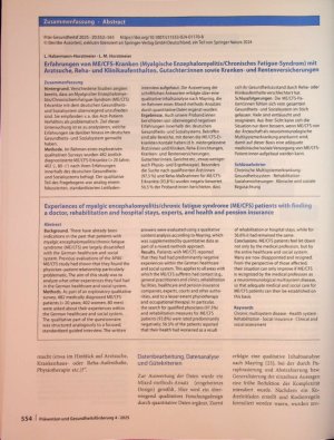 Vorschauseite 3: Erfahrungen von ME/CFS-Kranken (Myalgische Enzephalomyelitis/Chronisches Fatigue-Syndrom) mit Arztsuche, Rehaund Klinikaufenthalten, Gutachterinnen sowie Krankenund Rentenversiche…
