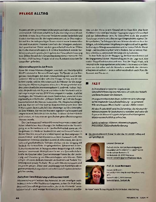 Vorschauseite 3: Gesundheit - (k)ein Thema für Männer?