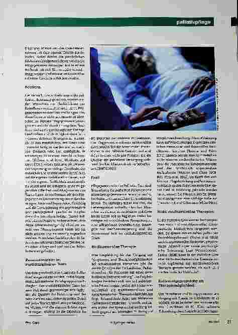 Vorschauseite 2: Pflege als Profession in Palliative Care Mehr Raum für die Betreuung der Betroffenen