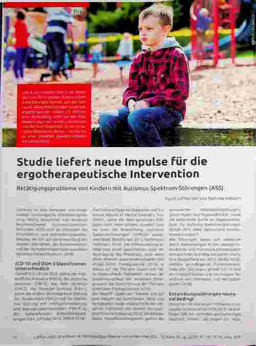 Vorschauseite 1: Studie liefert neue Impulse für die ergotherapeutische Intervention.