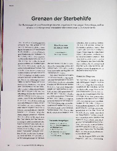 Vorschauseite 1: Grenzen der SterbehiLfe
