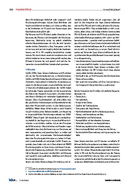 Vorschauseite 6: Forschungsbewertung neu definiert: FIS, Open Science und KI-gestützte Innovationen