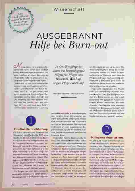 Vorschauseite 1: AUSGEBRANNT Hilfe bei Burnout
