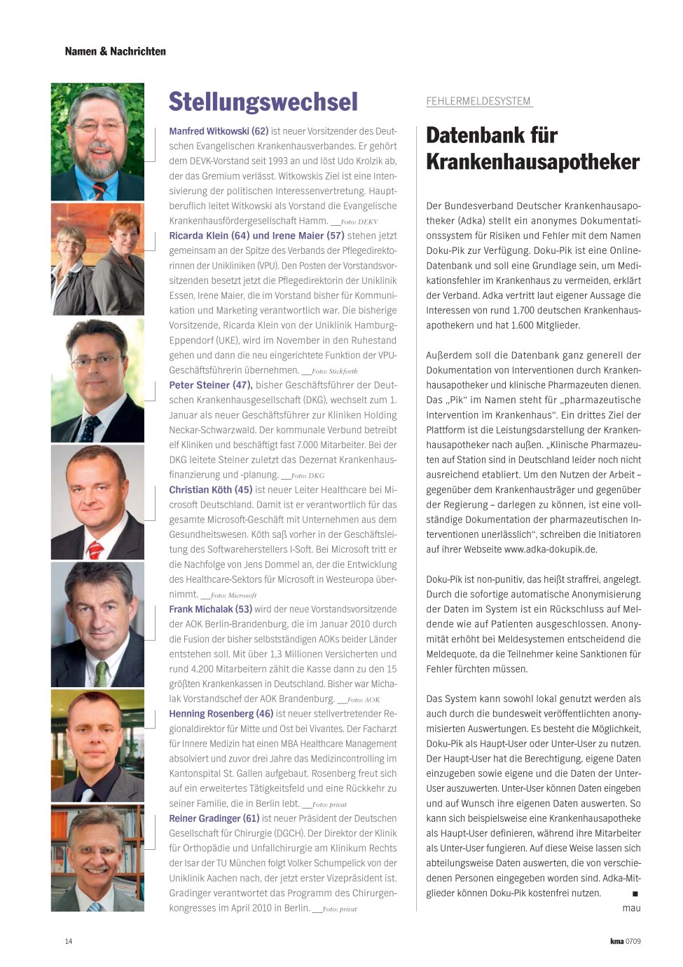 Vorschauseite 1: Datenbank für Krankenhausapotheker
