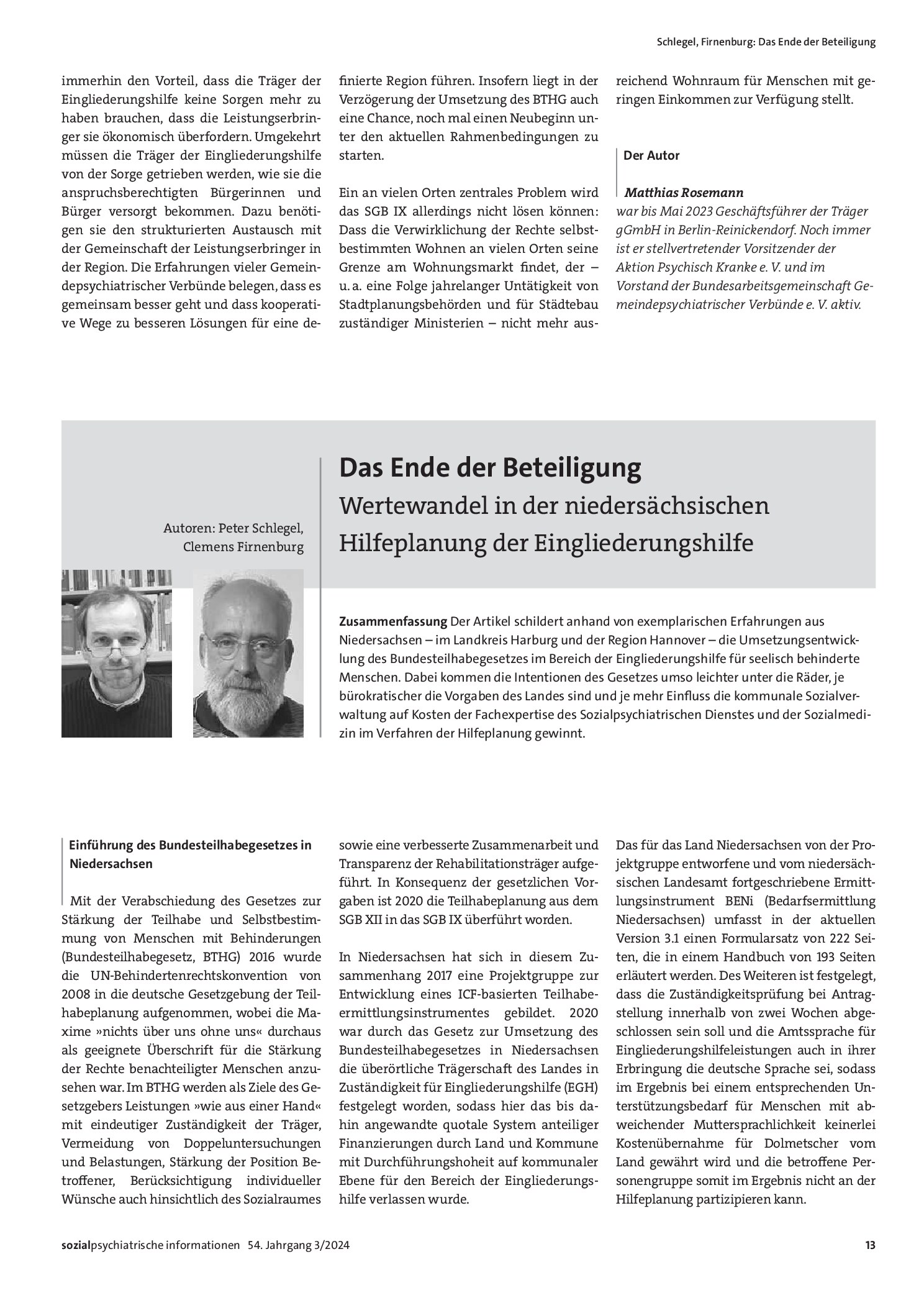 Vorschauseite 5: Ist das BTHG gescheitert? Betrachtungen zum Umsetzungsstand einer wichtigen Reform
