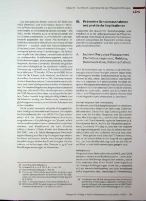 Vorschauseite 5: Cyberangriffe auf Pflegeeinrichtungen: Meldepflichten und präventive Schutzmassnahmen im Lichte des Schweizer Rechts 2025