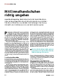 Vorschauseite 1: Mit Einmalhandschuhen richtig umgehen