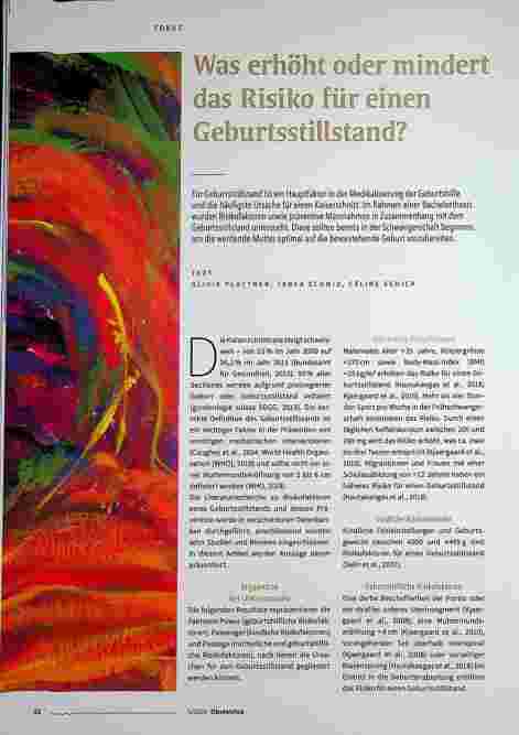 Vorschauseite 1: Was erhöht oder mindert das Risiko für einen Geburtsstillstand?