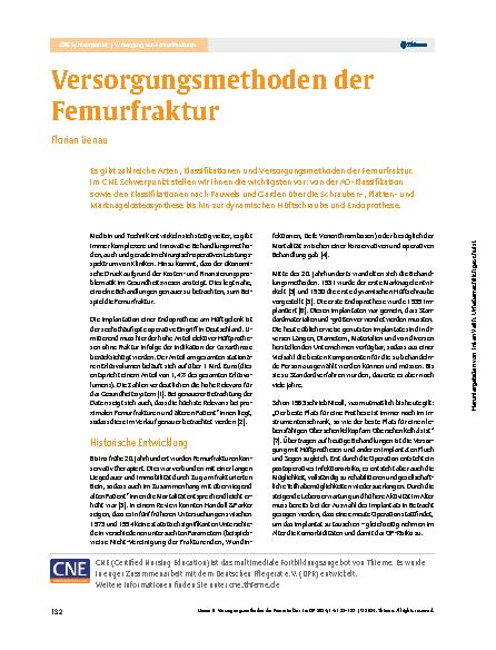 Vorschauseite 1: Versorgungsmethoden der Femurfraktur