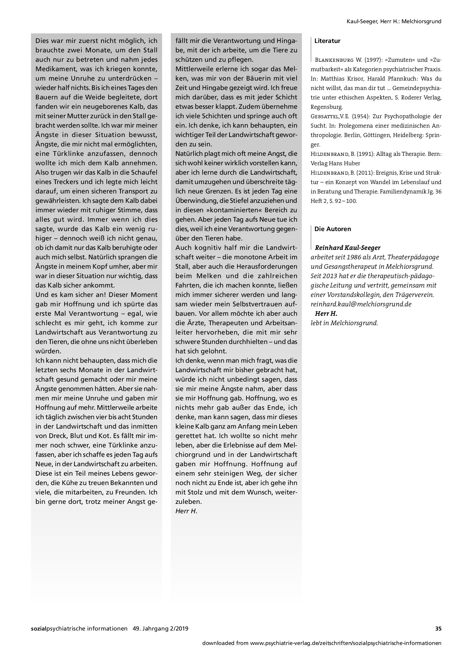 Vorschauseite 4: Melchiorsgrund. Ein kulturtherapeutisches Dorf