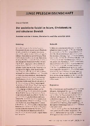 Vorschauseite 1: Der assistierte Suizid im Islam, Christentum und säkularen Bereich