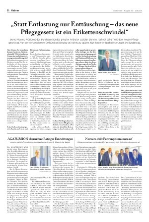 Vorschauseite 1: „Statt Entlastung nur Enttäuschung – das neue Pflegegesetz ist ein Etikettenschwindel“