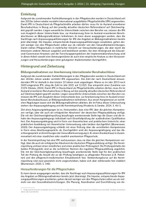Vorschauseite 2: Bildungsmaßnahmen zur Anerkennung internationaler Pflegeabschlüsse an Pflegeschulen Eine akteurtheoretische und empirische Analyse zu den Voraussetzungen und Herausforderungen ein…