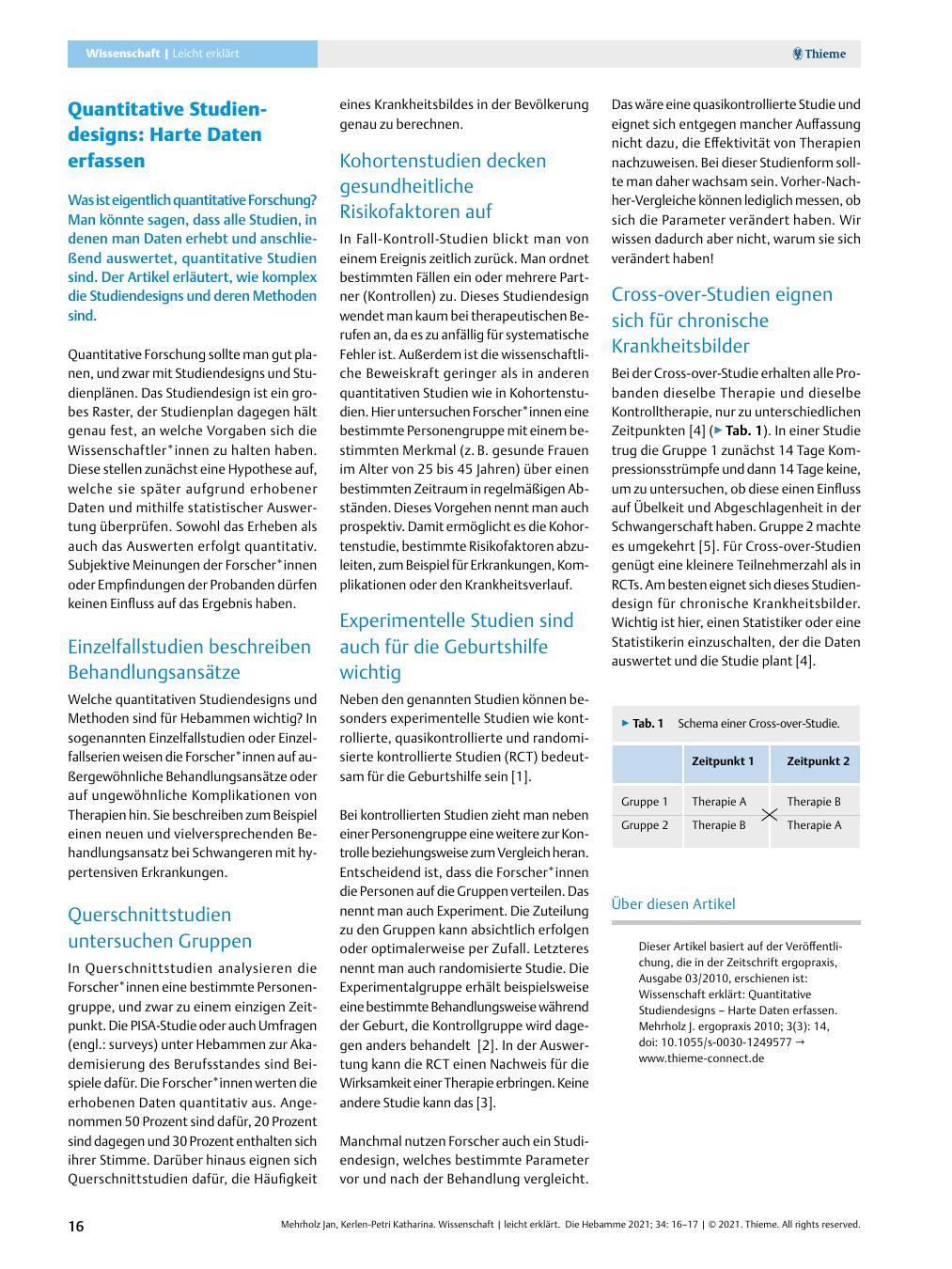 Vorschauseite 1: Quantitative Studiendesigns: Harte Daten erfassen