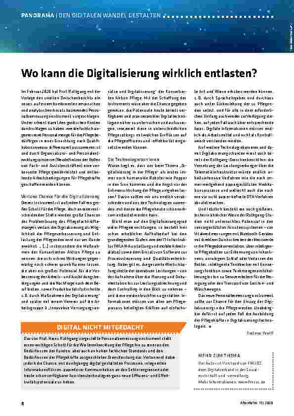 Vorschauseite 1: Wo kann die Digitalisierung wirklich entlasten?