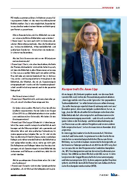Vorschauseite 2: „Die ungelöste Frage der Weiterfinanzierung erfolgreicher Projekte gefährdet ihre Nachhaltigkeit – zum Schaden der Wissenschaft! “